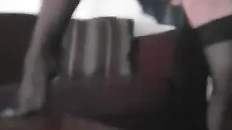 Mommy in stockings cannot wait to orgasm with his boner deep inside