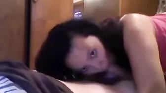 My sister pulled my cock out of my pants and started sucking, of course I nailed her!