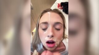 Sister puts on make-up and receives dick from brother at the same time