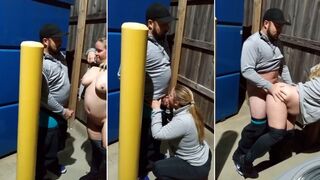 Our mom films and dirty encourages me while I fuck my brother in the garage