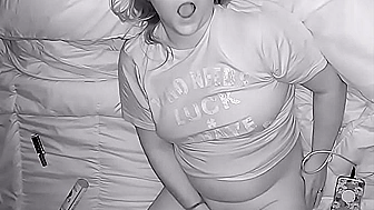 Hacked IPCAM – Slutty Blonde Mom Masturbates With a Dildo, Before Bed