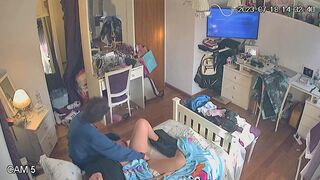 Hacked IP CAM Caught real incest - Mad Brother fucks sister at night