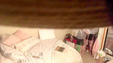 Chubby wife spied in bedroom - Hidden Cam