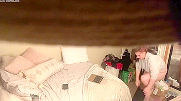 Chubby wife spied in bedroom - Hidden Cam