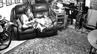 Dad Catches  on Hidden Cam as Horny Daughter Rubbing Her Pussy to Orgasm While Watching Porn
