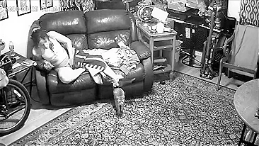 Dad Catches  on Hidden Cam as Horny Daughter Rubbing Her Pussy to Orgasm While Watching Porn