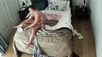 Hugetitted Nerdy Wife Caught Masturbating