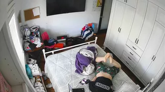 Hot GF will perform a sizzling hot solo masturbation infront of the spy cam