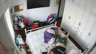 Hot GF will perform a sizzling hot solo masturbation infront of the spy cam