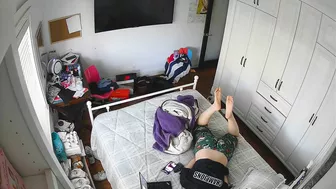 Hot GF will perform a sizzling hot solo masturbation infront of the spy cam