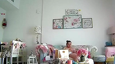 Horny Mom Alone at Home Caught on Cam Rubbing Her Pussy to Intense Orgasm