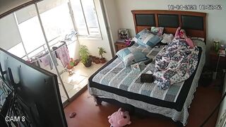 HCM Hacked Cam - Horny Mom masturbating in bed when alone