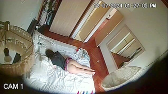 Mother sets up a hidden camera to watch the babysitter but caught dad fucking his daughter