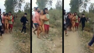 Two crying indian lady stripped naked and gang raped, Suspicion of witchcraft in Manipur!