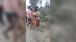 Two crying indian lady stripped naked and gang raped, Suspicion of witchcraft in Manipur!