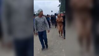 Two crying indian lady stripped naked and gang raped, Suspicion of witchcraft in Manipur!