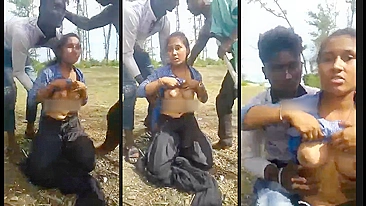 Leaked Desi MMs! lovers are caught in the act by locals village. #humiliation, #punishment