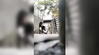 Leaked Desi MMS! Young Indian school lovers caught while having romance!