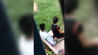 Leaked Desi MMS! A young student and a tutor were caught having sex outdoors!