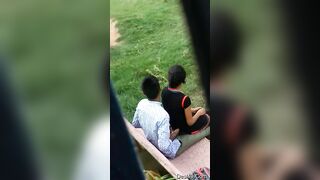 Leaked Desi MMS! A young student and a tutor were caught having sex outdoors!