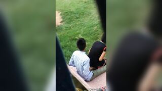 Leaked Desi MMS! A young student and a tutor were caught having sex outdoors!