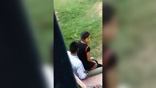 Leaked Desi MMS! A young student and a tutor were caught having sex outdoors!