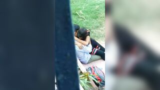 Leaked Desi MMS! A young student and a tutor were caught having sex outdoors!