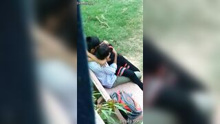 Leaked Desi MMS! A young student and a tutor were caught having sex outdoors!