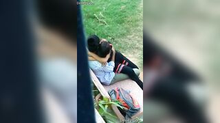 Leaked Desi MMS! A young student and a tutor were caught having sex outdoors!