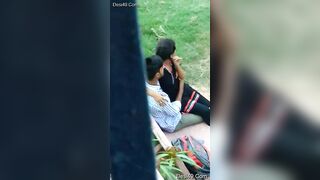 Leaked Desi MMS! A young student and a tutor were caught having sex outdoors!