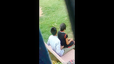 Leaked Desi MMS! A young student and a tutor were caught having sex outdoors!