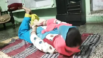 A busty Indian whore in a sari was tied up and gagged!