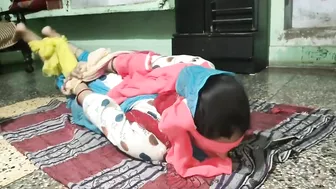 A busty Indian whore in a sari was tied up and gagged!