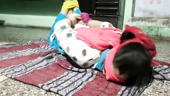 A busty Indian whore in a sari was tied up and gagged!