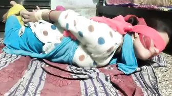 A busty Indian whore in a sari was tied up and gagged!