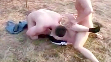 Hillbillies wife with big tits gangraped in woods and husband tied