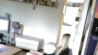 Voyeur Hubby Exposes Fraudulent Wife's Secret, Desperately Diddling Her Throbbing Clit to Explosive Ecstasy