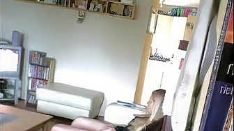 Voyeur Hubby Exposes Fraudulent Wife's Secret, Desperately Diddling Her Throbbing Clit to Explosive Ecstasy