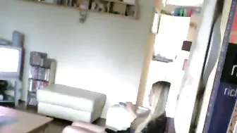 Voyeur Hubby Exposes Fraudulent Wife's Secret, Desperately Diddling Her Throbbing Clit to Explosive Ecstasy