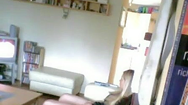 Voyeur Hubby Exposes Fraudulent Wife's Secret, Desperately Diddling Her Throbbing Clit to Explosive Ecstasy