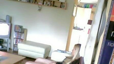 Voyeur Hubby Exposes Fraudulent Wife's Secret, Desperately Diddling Her Throbbing Clit to Explosive Ecstasy