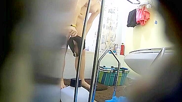 Hidden cam video of my neighbour's wifey taking a shower