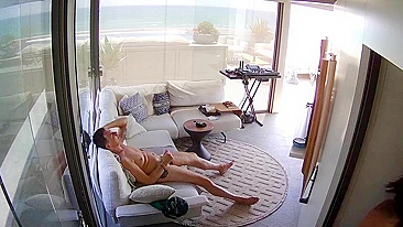 Wife catches husband fucked up with another woman in a beach house her father