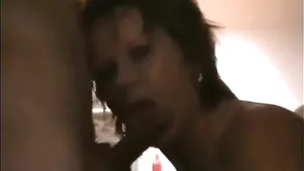 Older Mother Giving a Wonderful Blowjob to a Son While Dad is Recording on Film