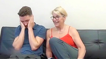 Taboo Birthday Fun ☆ Mom Rides Son's Big Dick While Dad Films Incest