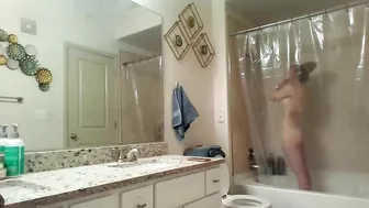 Athletic Sister Caught Pleasuring Herself with Shower Head on Hidden Cam
