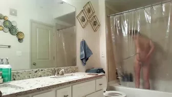 Athletic Sister Caught Pleasuring Herself with Shower Head on Hidden Cam