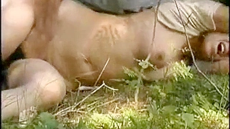 A chick wanders into the forest alone falls into the hands of a rapist and fucks by force CNC Porn!