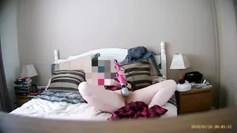 Dirty wife pussy pleasures herself to multiple Os, can't get enough of her own cum