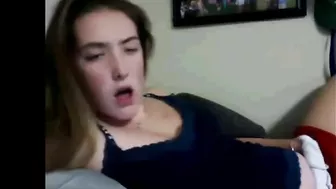 Hidden Cam Catches Skinny Sporty Babe Finger-Fucking Her Tight Pussy